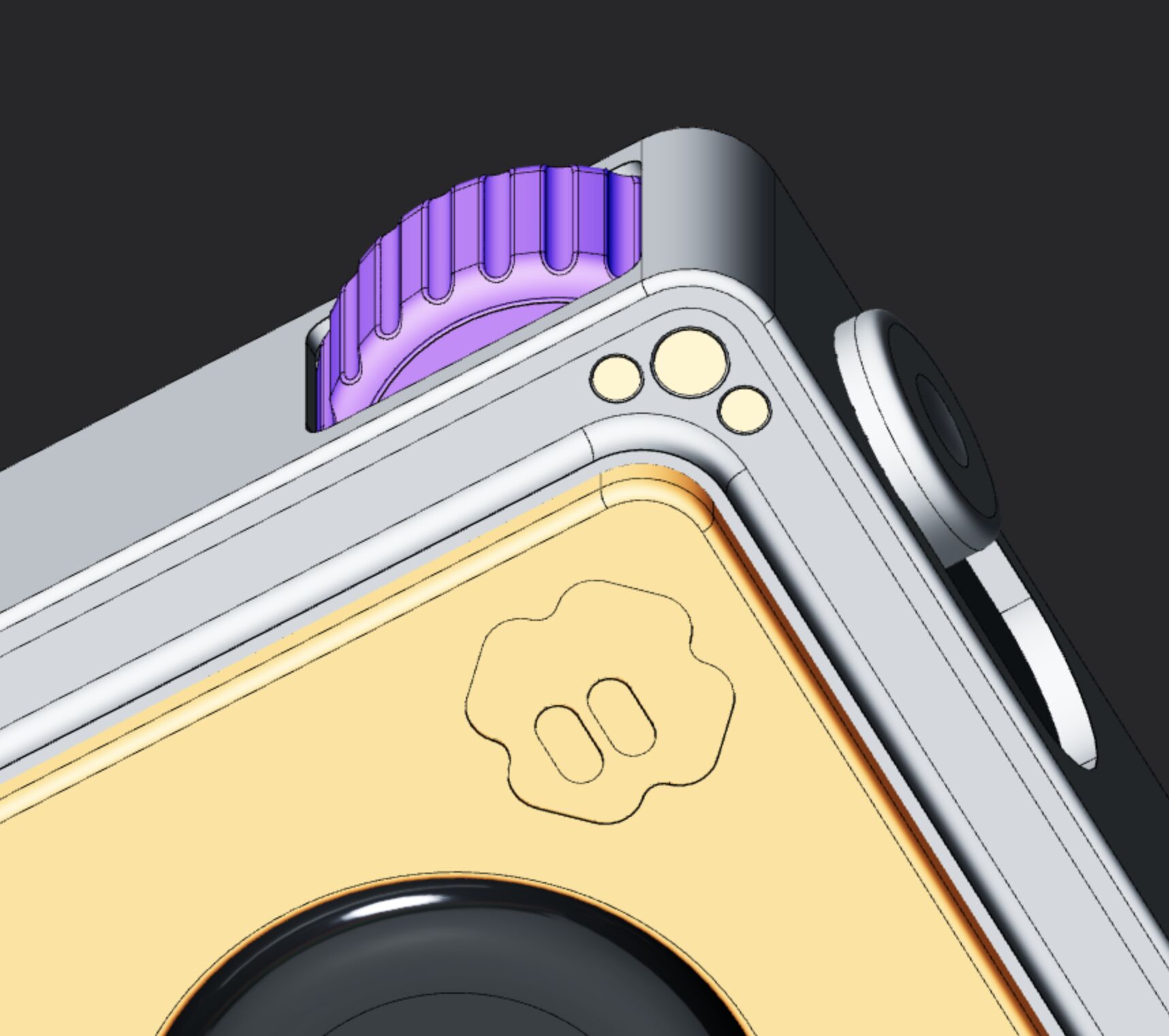 Camera module close-up detail